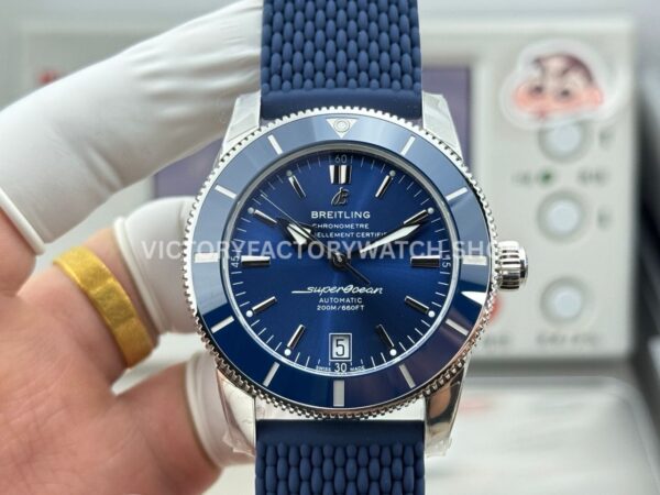 GF Breitling Superocean Heritage II AB2010 blue dial rubber strap