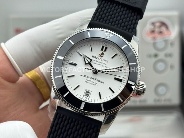 GF Factory Breitling Superocean Heritage ll AB201012.G827154A 42mm Steel Rubber Strap White Dial (5) GF Factory Breitling Superocean Heritage ll AB201012.G827154A 42mm Steel Rubber Strap White Dial