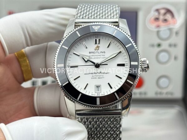 GF Factory Breitling Superocean Heritage ll AB201012.G827154A 42mm Steel White Dial (8) GF Breitling Superocean Heritage II AB201012 white dial steel watch