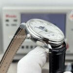GR Factory Blancpain Villeret Quantième Complet 6654-1127-55B 40mm Steel Leather Strap Roman Numerals White Dial (5) GR Factory Blancpain Villeret Quantième Complet 6654-1127-55B 40mm Steel Leather Strap Roman Numerals White Dial