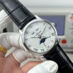 GR Factory Blancpain Villeret Quantième Complet 6654-1127-55B 40mm Steel Leather Strap Roman Numerals White Dial (8) GR Factory Blancpain Villeret Quantième Complet 6654-1127-55B 40mm Steel Leather Strap Roman Numerals White Dial