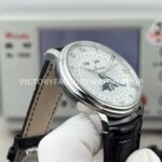 GR Factory Blancpain Villeret Quantième Complet 6654-1127-55B 40mm Steel Leather Strap Roman Numerals White Dial (9) GR Factory Blancpain Villeret Quantième Complet 6654-1127-55B 40mm Steel Leather Strap Roman Numerals White Dial