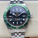 GR Factory Tudor Black Bay M79230G 41mm Full Steel Green Aluminum Bezel Black Dial (1) GR Factory Tudor Black Bay M79230G green bezel