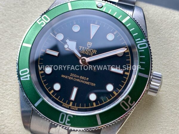 GR Factory Tudor Black Bay M79230G 41mm Full Steel Green Aluminum Bezel Black Dial (8) GR Factory Tudor Black Bay M79230G 41mm Full Steel Green Aluminum Bezel Black Dial