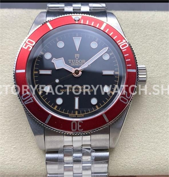 GR Factory Tudor Black Bay M7941A1A0RU-0003 41mm Full Steel Red Aluminum Bezel Black Dial (1) GR Factory Tudor Black Bay M7941A1A0RU-0003 red bezel