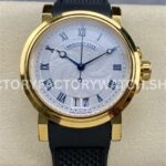 HG Factory Breguet Marine 5817BA129V8 39mm Rose Gold Rubber Strap Silver Dial (2) HG Factory Breguet Marine 5517BR Y2 5ZU 38mm rose gold rubber strap silver dial