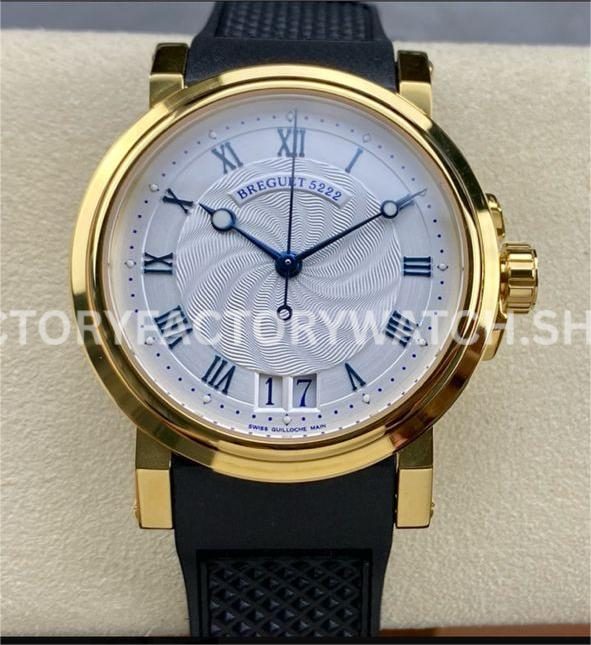 HG Factory Breguet Marine 5817BA129V8 39mm Rose Gold Rubber Strap Silver Dial (2) HG Factory Breguet Marine 5517BR Y2 5ZU 38mm rose gold rubber strap silver dial