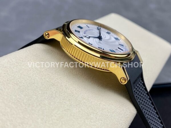 HG Factory Breguet Marine 5817BA129V8 39mm Rose Gold Rubber Strap Silver Dial (4) HG Factory Breguet Marine 5517BR/Y2/5ZU 39mm Rose Gold Rubber Strap Silver Dial