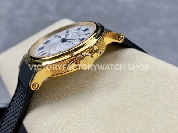 HG Factory Breguet Marine 5817BA129V8 39mm Rose Gold Rubber Strap Silver Dial (7) HG Factory Breguet Marine 5517BR/Y2/5ZU 39mm Rose Gold Rubber Strap Silver Dial