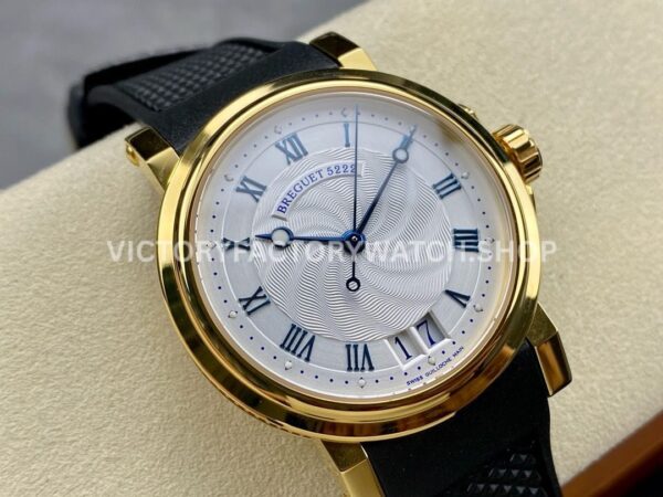 HG Factory Breguet Marine 5817BA129V8 39mm Rose Gold Rubber Strap Silver Dial (8) HG Factory Breguet Marine 5517BR/Y2/5ZU 39mm Rose Gold Rubber Strap Silver Dial
