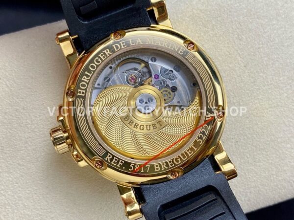 HG Factory Breguet Marine 5817BA129V8 39mm Rose Gold Rubber Strap Silver Dial (9) HG Factory Breguet Marine 5517BR/Y2/5ZU 39mm Rose Gold Rubber Strap Silver Dial