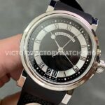 HG Factory Breguet Marine 5817ST/92/5V8 39mm Steel Rubber Strap Black Dial