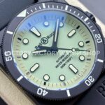 M+ Factory Bell & Ross BR-03-92 BR0392-D-C5-CESRB 41mm Ceramic Rubber Strap Green Dial