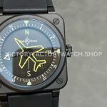 M+ Factory Bell & Ross BR03A-CPS-CE-SRB 41mm ceramic rubber strap black dial