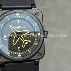 M+ Factory Bell & Ross BR03A-CPS-CE-SRB 41mm ceramic rubber strap black dial