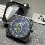 M+ Factory Bell & Ross BR 03 BR03A-CPS-CE-SRB 41mm Ceramic Rubber strap Black Dial