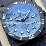 M+ Factory Bell & Ross BR03A-D-LM-CESRB 41mm Ceramic Rubber Strap Ice Blue Dial