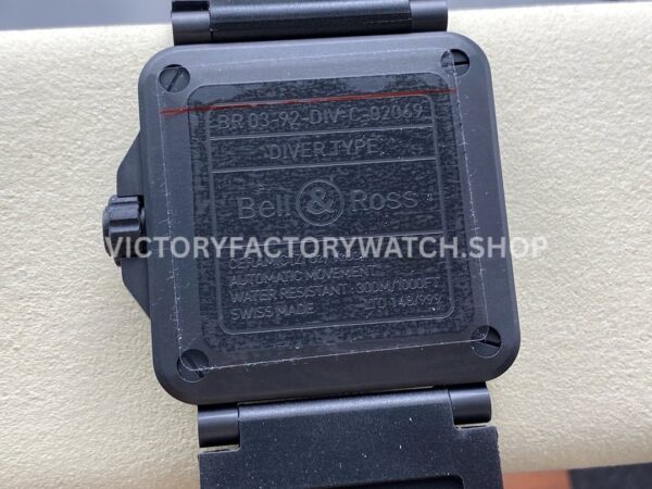 M+ Factory Bell & Ross BR03A-D-LM-CESRB 41mm Ceramic Rubber Strap Ice Blue Dial