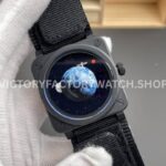 M+ Factory Bell & Ross BR03A-EMM-CESRB 41mm Ceramic Rubber strap Blue Dial