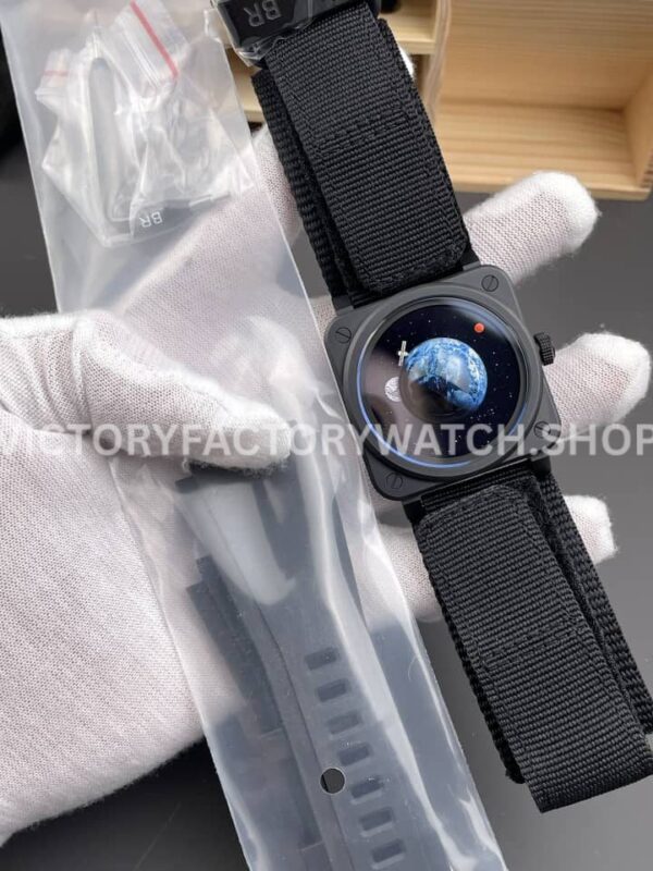 M+ Factory Bell & Ross BR03A-EMM-CESRB 41mm Ceramic Rubber strap Blue Dial