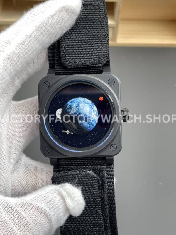 M+ Factory Bell & Ross BR03A-EMM-CESRB 41mm ceramic rubber strap blue dial