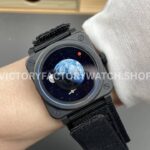 M+ Factory Bell & Ross BR03A-EMM-CESRB 41mm Ceramic Rubber strap Blue Dial