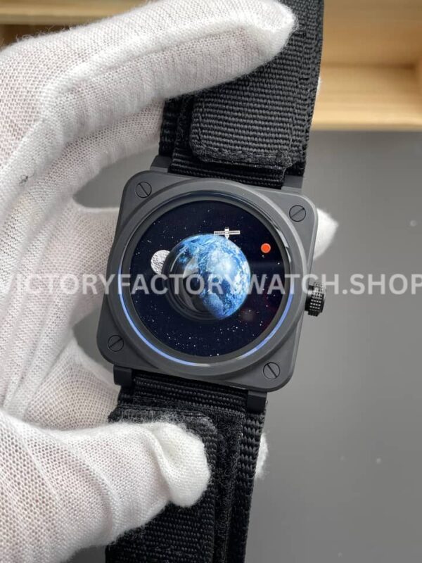M+ Factory Bell & Ross BR03A-EMM-CESRB 41mm Ceramic Rubber strap Blue Dial