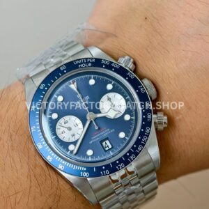 M+ Factory Tudor Heritage Black Bay Chrono 79360B-0002 41mm Full Steel Ceramic Bezel Blue Dial Jubilee (2) M+ Factory Tudor Black Bay Chrono 79360B-0002 blue dial
