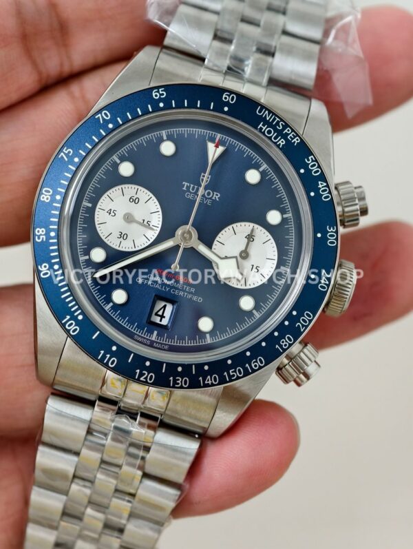 M+ Factory Tudor Heritage Black Bay Chrono 79360B-0002 41mm Full Steel Ceramic Bezel Blue Dial Jubilee