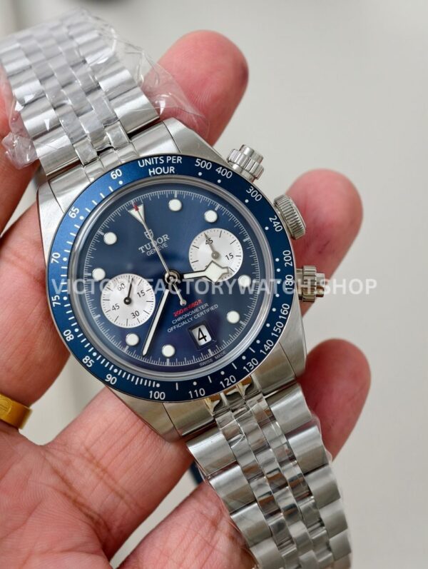 M+ Factory Tudor Heritage Black Bay Chrono 79360B-0002 41mm Full Steel Ceramic Bezel Blue Dial Jubilee