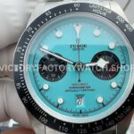 M+ Factory Tudor Heritage Black Bay Chrono 79360N-0024 41mm Full Steel Ceramic Bezel Flamingo Blue Dial Jubilee (2) M+ Factory Tudor Black Bay Chrono flamingo blue dial
