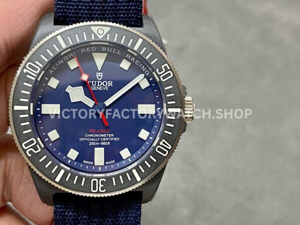 M+ Factory Tudor Pelagos 25707KN 42mm Carbon Fiber Textile Strap Blue Dial (1) M+ Factory Tudor Pelagos 25707KN blue dial