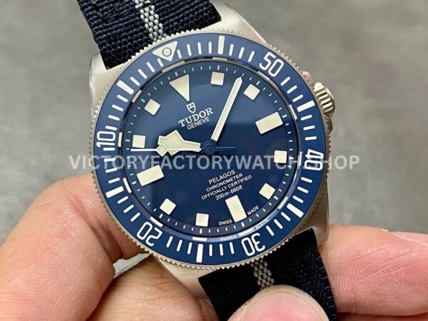 M+ Factory Tudor Pelagos M25707B24-0001 42mm Titanium Textile Strap Blue Dial (7) M+ Factory Tudor Pelagos M25707B/24-0001 42mm Titanium Textile Strap Blue Dial
