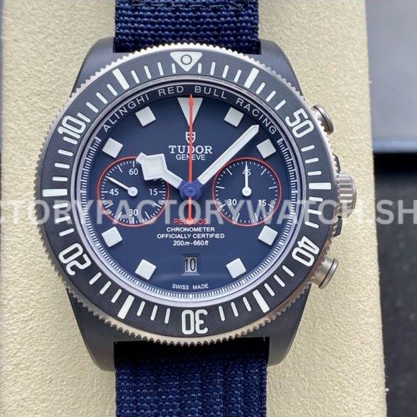 M+ Factory Tudor Pelagos M25807KN-0001 43mm Carbon Textile Strap Blue Dial (9) M+ Factory Tudor Pelagos M25807KN-0001 blue dial