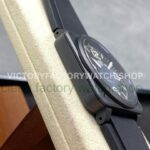 M+Factory Bell & Ross BR-03-92 BR0392-BL-CE Ceramic 41mm Rubber Strap Arabic Numerals Black Dial
