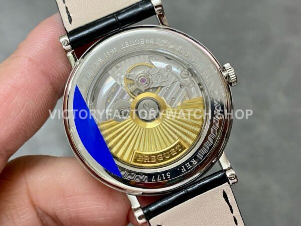 MKS Factory Breguet Classique 5177BB159V6 38mm White Gold Leather Strap Roman Numerals Silver Dial (1) MKS Factory Breguet Classique 5177BB/15/9V6 38mm White Gold Leather Strap Roman Numerals Silver Dial