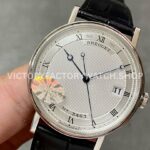 MKS Factory Breguet Classique 5177BB159V6 38mm White Gold Leather Strap Roman Numerals Silver Dial (5) MKS Factory Breguet Classique 5177BB/15/9V6 38mm White Gold Leather Strap Roman Numerals Silver Dial