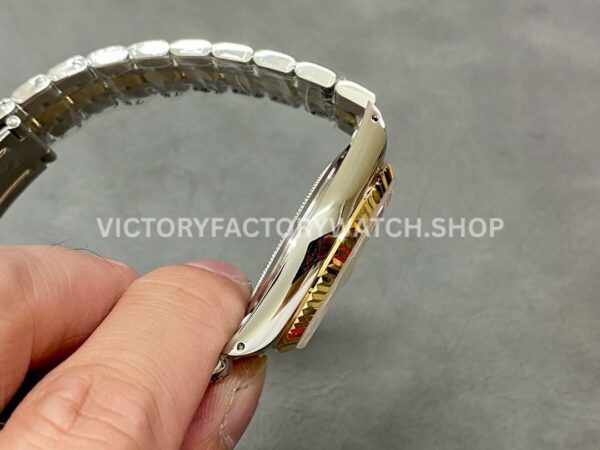 MKS Factory Tudor Date-Day 76213-0011 35mm Half Yellow Gold Diamond Gold Dial (2) MKS Factory Tudor Date-Day 76213-0011 36mm Half Yellow Gold Diamond Gold Dial