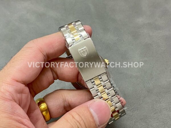 MKS Factory Tudor Date-Day 76213-0011 35mm Half Yellow Gold Diamond Gold Dial (3) MKS Factory Tudor Date-Day 76213-0011 36mm Half Yellow Gold Diamond Gold Dial