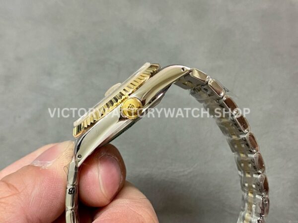 MKS Factory Tudor Date-Day 76213-0011 35mm Half Yellow Gold Diamond Gold Dial (7) MKS Factory Tudor Date-Day 76213-0011 36mm Half Yellow Gold Diamond Gold Dial