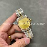 MKS Factory Tudor Date-Day 76213-0011 35mm Half Yellow Gold Diamond Gold Dial (8) MKS Factory Tudor Date-Day 76213-0011 36mm Half Yellow Gold Diamond Gold Dial