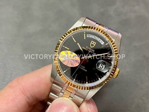 MKS Factory Tudor Date-Day 76213-62483-BK 36mm Half Yellow Gold Black Dial