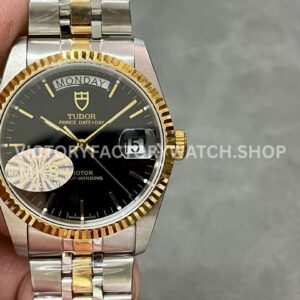 MKS Factory Tudor Date-Day 76213-62483-BK 36mm Half Yellow Gold Black Dial (5) MKS Factory Tudor Date-Day 76213-62483-BK black dial