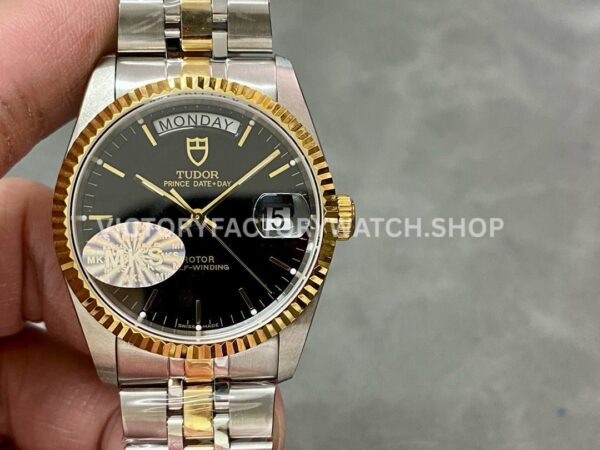 MKS Factory Tudor Date-Day 76213-62483-BK black dial