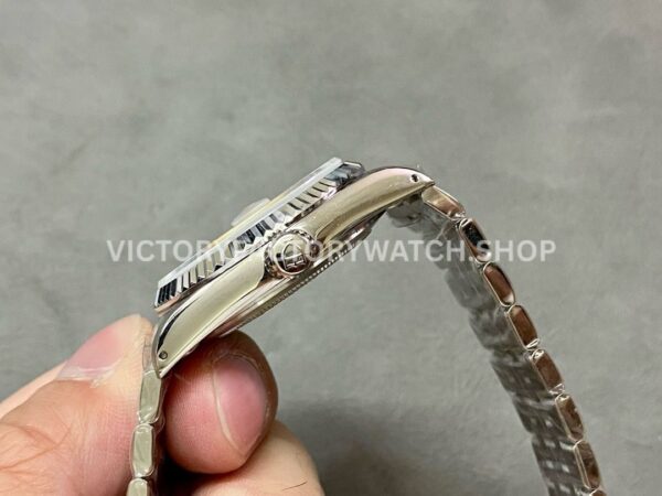 MKS Factory Tudor Date-Day 76214-0009 36mm Full Steel White Gold Bezel Silver Dial (2) MKS Factory Tudor Date-Day 76214-0009 36mm Full Steel White Gold Bezel Silver Dial