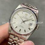 MKS Factory Tudor Date-Day 76214-0009 36mm Full Steel White Gold Bezel Silver Dial (5) MKS Factory Tudor Date-Day 76214-0009 36mm Full Steel White Gold Bezel Silver Dial