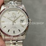 MKS Factory Tudor Date-Day 76214-0009 36mm Full Steel White Gold Bezel Silver Dial (6) MKS Factory Tudor Date-Day 76214-0009 36mm silver dial
