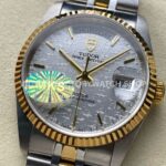 MKS Factory Tudor Prince Date Day 76213-0019 36mm Half Yellow Gold Silver Mosaic Linen Dial (1) MKS Factory Tudor Prince Date Day 76213-0019 36mm Half Yellow Gold Silver Mosaic Linen Dial