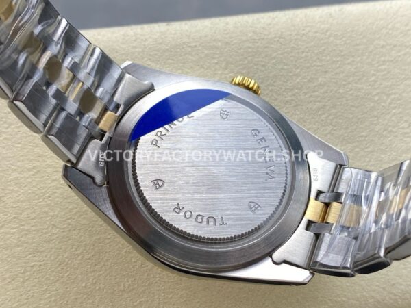 MKS Factory Tudor Prince Date Day 76213-0019 36mm Half Yellow Gold Silver Mosaic Linen Dial (3) MKS Factory Tudor Prince Date Day 76213-0019 36mm Half Yellow Gold Silver Mosaic Linen Dial