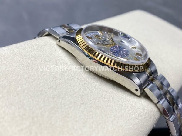 MKS Factory Tudor Prince Date Day 76213-0019 36mm Half Yellow Gold Silver Mosaic Linen Dial (9) MKS Factory Tudor Prince Date Day 76213-0019 36mm Half Yellow Gold Silver Mosaic Linen Dial